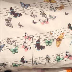 Silk Chiffon Oblong Scarf Butterflies Insects